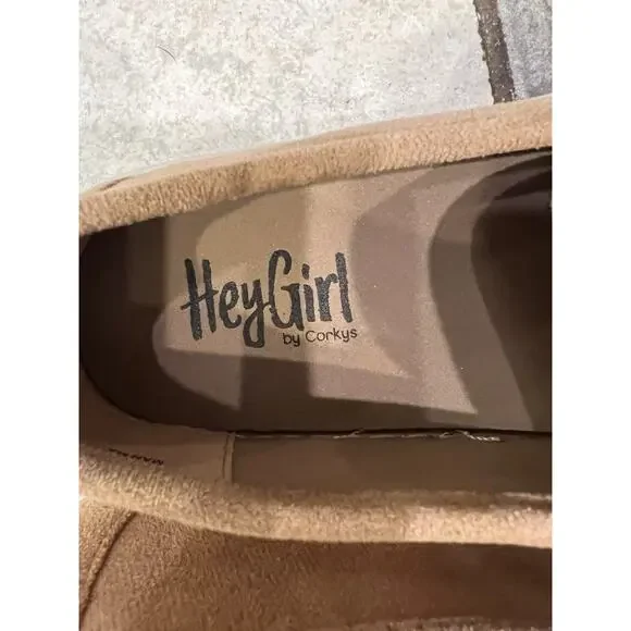 Hey Girl By Corkys Brown Faux Suede Why Knot Loafer Slip One Sz 8 - Picture 2 of 8